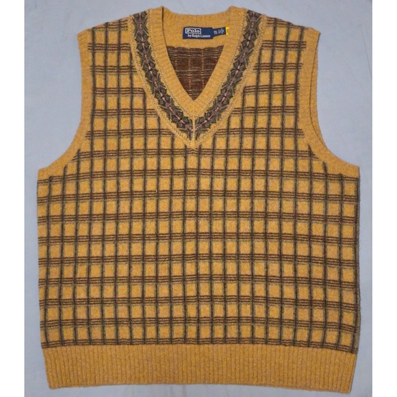 Polo‎ Ralph Lauren Fair Isle 100% Wool Sweater Cricket Vest Men's Size XXL